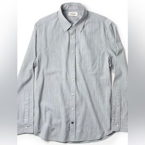 Taylor Stitch California Shirt Midnight Slub Micro Stripe Small